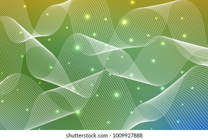 Light Green, Yellow vector pattern with christmas ribbons. Beautiful colored illustration with ribbon in celebration style. The pattern can be used for carnival, festival leaflets.