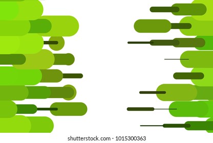 Light Green, Yellow vector pattern with rounded lines. Shining colored illustration with rounded stripes. Smart design for your business advert.