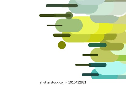 Light Green, Yellow vector pattern with rounded lines. Blurred decorative design in simple style with lines. Smart design for your business advert.