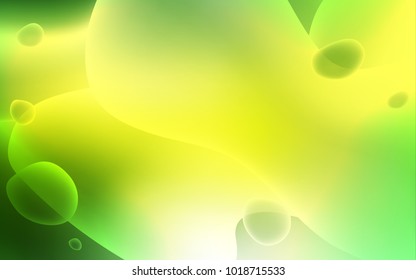 Light Green, Yellow vector pattern with lines, ovals. Modern gradient abstract illustration with bandy lines. A completely new memphis design for your business.