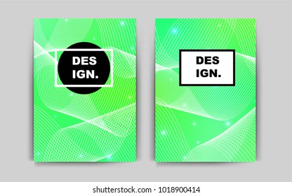 Light Green, Yellow vector pattern for posters. Abstract booklet on colored background with gradient. Pattern can be used as a template for calendars.