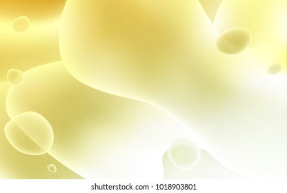 Light Green, Yellow vector pattern with curved circles. Geometric illustration in memphis style with gradient.  A completely new template for your business design.