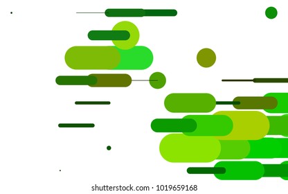 Light Green, Yellow vector pattern with rounded lines. Modern geometrical abstract illustration with staves. Best design for your ad, poster, banner.