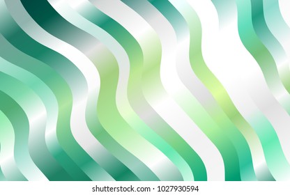 Light Green, Yellow vector pattern with lines, ovals. A completely new color illustration in marble style. A completely new template for your business design.