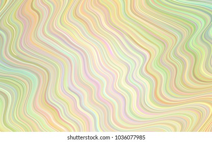 Light Green, Yellow vector pattern with liquid shapes. Modern gradient abstract illustration with bandy lines. Marble design for your web site.
