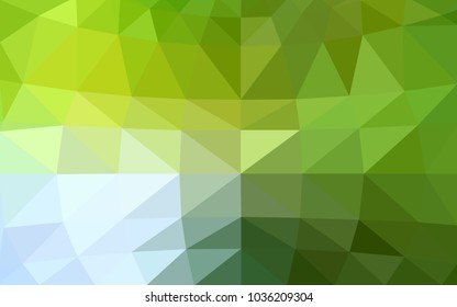 Light Green, Yellow vector Pattern.  triangular template. Geometric sample. Repeating routine with triangle shapes. New texture for your design. Pattern can be used for background.