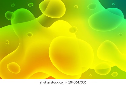 Light Green, Yellow vector pattern with lava shapes. Colorful abstract illustration with gradient lines. New composition for your brand book.