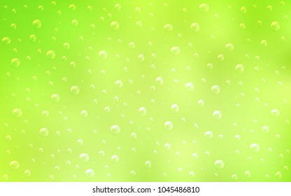 Light Green, Yellow vector pattern with spheres. Modern abstract illustration with colorful water drops. The pattern can be used for beautiful websites.