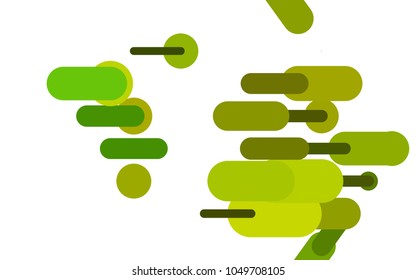 Light Green, Yellow vector pattern with rounded lines. Glitter abstract illustration with colored sticks. The pattern can be used for websites.