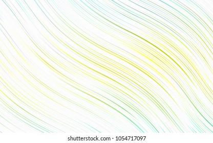 Light Green, Yellow vector pattern with liquid shapes. A sample with blurred bubble shapes. The template for cell phone backgrounds.
