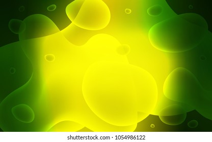 Light Green, Yellow vector pattern with lamp shapes. A completely new color illustration in memphis style. Textured wave pattern for backgrounds.