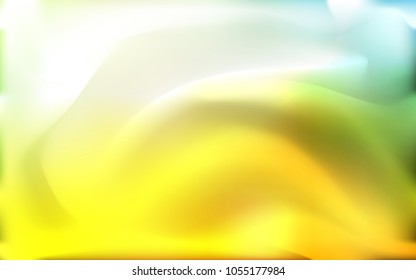 Light Green, Yellow vector pattern with liquid shapes. Glitter abstract illustration with wry lines. A completely new memphis design for your business.