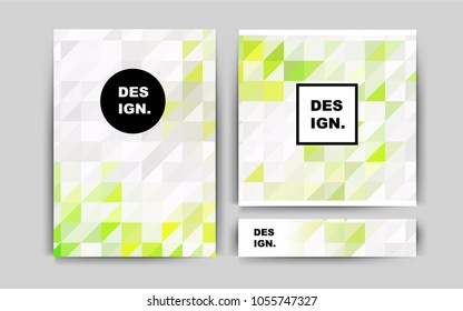 Light Green, Yellow vector pattern for posters. Glitter abstract design concept with text box. Completely new template for your brand book.