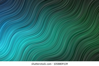 Light Green, Yellow vector pattern with curved circles. Geometric illustration in marble style with gradient.  Marble style for your business design.