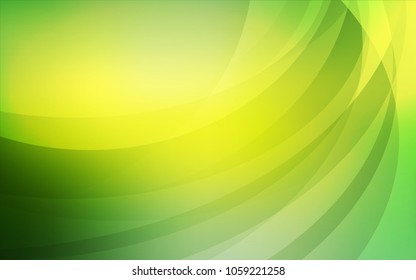 Light Green, Yellow vector pattern with bent lines. Shining illustration, which consist of blurred lines, circles. Marble style for your business design.