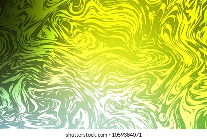 Light Green, Yellow vector pattern with lava shapes. Colorful abstract illustration with gradient lines. A completely new memphis design for your business.