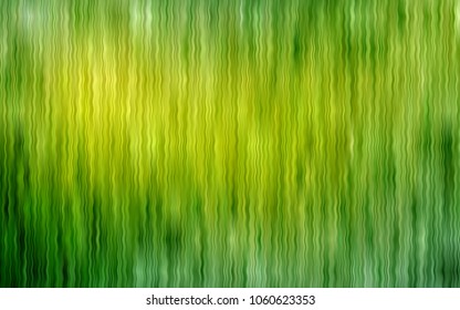 Light Green, Yellow vector pattern with bent lines. A sample with blurred bubble shapes. New composition for your brand book.