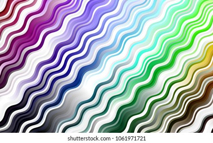 Light Green, Yellow vector pattern with bent ribbons. Creative illustration in halftone marble style with gradient. Textured wave pattern for backgrounds.