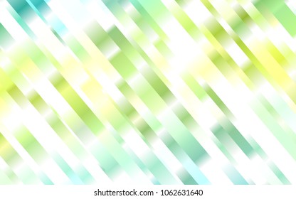 Light Green, Yellow vector pattern with narrow lines. Decorative shining illustration with lines on abstract template. The pattern can be used as ads, poster, banner for commercial.