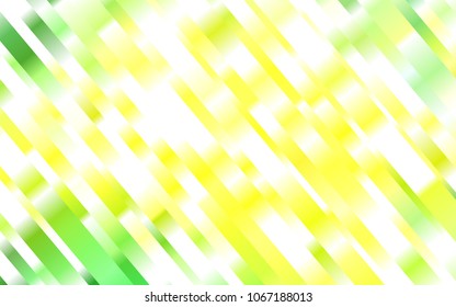 Light Green, Yellow vector pattern with narrow lines. Modern geometrical abstract illustration with staves. Best design for your ad, poster, banner.