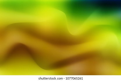 Light Green, Yellow vector pattern with bubble shapes. An elegant bright illustration with gradient. Marble style for your business design.