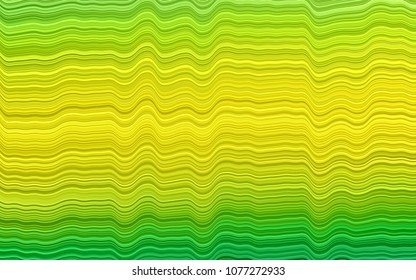 Light Green, Yellow vector pattern with lava shapes. A vague circumflex abstract illustration with gradient. A completely new template for your business design.