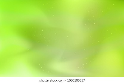 Light Green, Yellow vector pattern with night sky stars. Glitter abstract illustration with colorful cosmic stars. Best design for your ad, poster, banner.