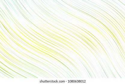 Light Green, Yellow vector pattern with curved circles. A completely new color illustration in marble style. Marble design for your web site.