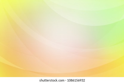 Light Green, Yellow vector pattern with bent lines. Geometric illustration in marble style with gradient.  The template for cell phone backgrounds.