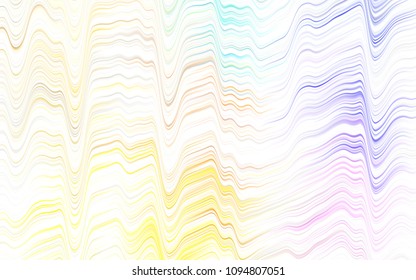 Light Green, Yellow vector pattern with curved circles. Colorful illustration in abstract marble style with gradient. The best blurred design for your business.