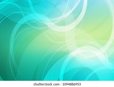 Light Green, Yellow vector pattern with lamp shapes. A sample with blurred bubble shapes. Pattern for your business design.