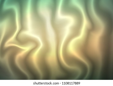 Light Green, Yellow vector pattern with lines, ovals. Glitter abstract illustration with wry lines. The best blurred design for your business.