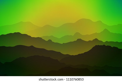 Light Green, Yellow vector pattern with curved circles. Glitter abstract illustration with wry lines. A completely new template for your business design.