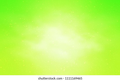 Light Green, Yellow vector pattern with night sky stars. Modern abstract illustration with Big Dipper stars. Smart design for your business advert.