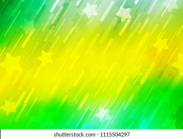 Light Green, Yellow vector pattern with narrow lines. Lines on blurred abstract background with gradient. The pattern can be used for busines ad, booklets, leaflets