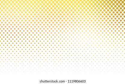 Light Green, Yellow vector pattern with colored spheres. Geometric sample of repeating circles on white background in halftone style.
