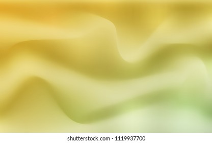 Light Green, Yellow vector pattern with bent ribbons. Creative geometric illustration in marble style with gradient. New composition for your brand book.