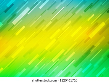 Light Green, Yellow vector pattern with narrow lines. Blurred decorative design in simple style with lines. The pattern can be used for busines ad, booklets, leaflets