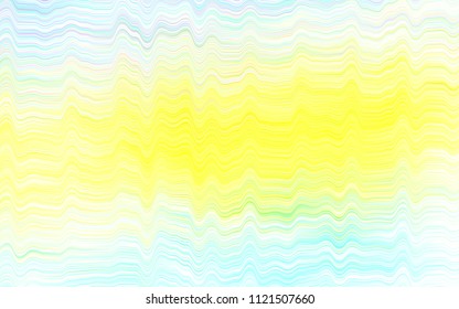 Light Green, Yellow vector pattern with lines, ovals. Geometric illustration in marble style with gradient.  A completely new template for your business design.