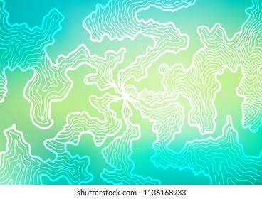 Light Green, Yellow vector pattern with lines, ovals. Colorful abstract illustration with gradient lines. A completely new template for your business design.