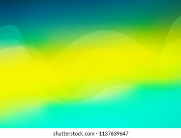 Light Green, Yellow vector pattern with lava shapes. Blurred geometric sample with gradient bubbles.  The template for cell phone backgrounds.