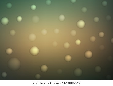 Light Green, Yellow vector pattern with spheres. Modern abstract illustration with colorful water drops. Beautiful design for your business natural advert.