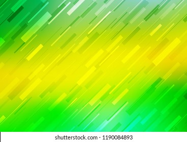 Light Green, Yellow vector pattern with narrow lines. Blurred decorative design in simple style with lines. The pattern can be used as ads, poster, banner for commercial.
