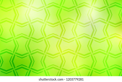 Light Green, Yellow vector pattern with sharp lines. Shining colored illustration with sharp stripes. Template for your beautiful backgrounds.