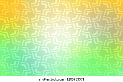 Light Green, Yellow vector pattern with lamp shapes. A sample with blurred bubble shapes. New composition for your brand book.