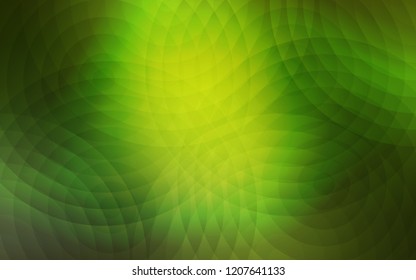 Light Green, Yellow vector pattern with spheres. Blurred decorative design in abstract style with bubbles. Beautiful design for your business advert.