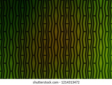 Light Green, Yellow vector pattern with narrow lines. Blurred decorative design in simple style with lines. The pattern can be used for busines ad, booklets, leaflets