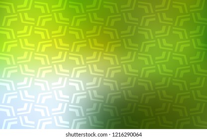 Light Green, Yellow vector pattern with lines, ovals. A completely new color illustration in marble style. The elegant pattern for brand book.