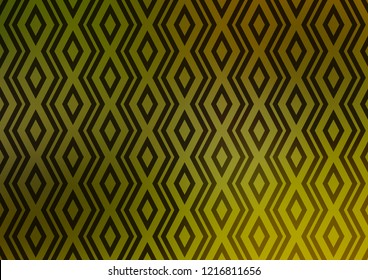 Light Green, Yellow vector pattern with lines, rectangles. Colorful lines, squares on abstract background with gradient. Backdrop for TV commercials.