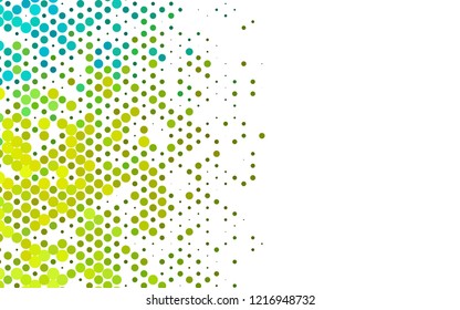 Light Green, Yellow vector pattern with spheres. Blurred decorative design in abstract style with bubbles. Pattern for ads, booklets.